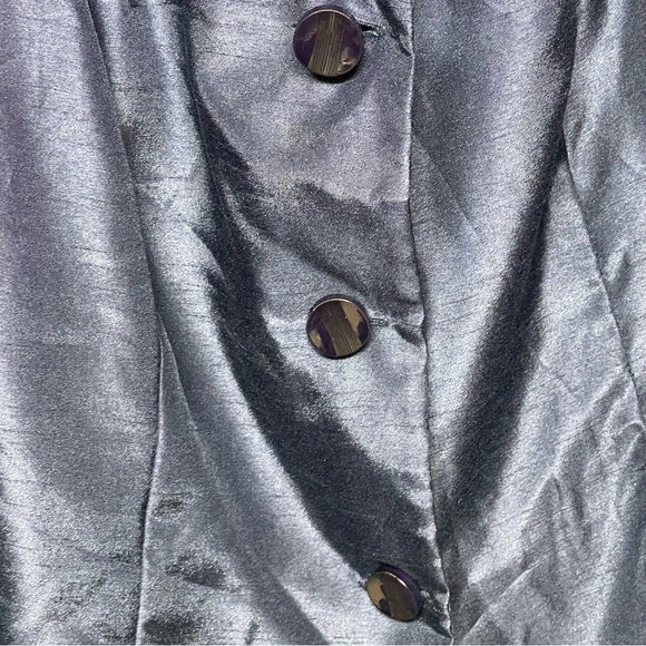 Dana Kay Women’s Navy Blue Plus Size Blazer Size 18W Textured Button Front - Picture 3 of 9